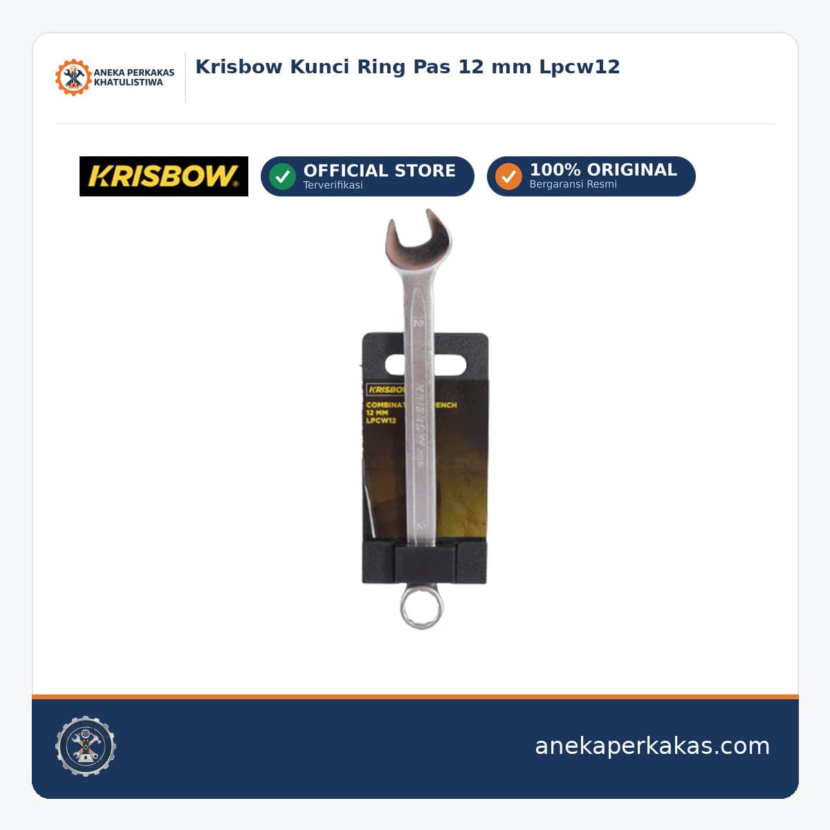 Krisbow Kunci Ring Pas 12 mm Lpcw12