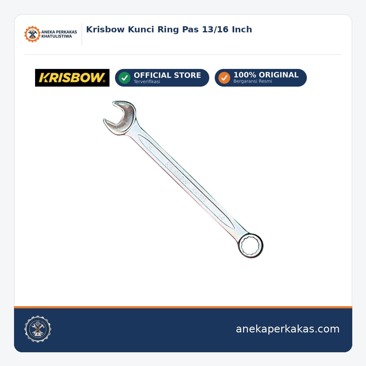 Krisbow Kunci Ring Pas 13/16 Inch