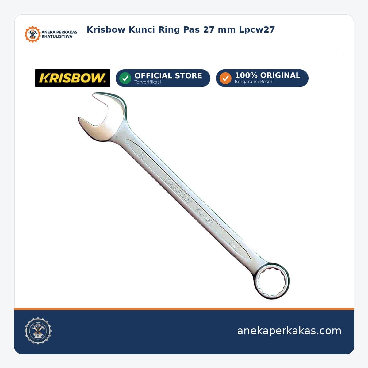 Krisbow Kunci Ring Pas 27 mm Lpcw27