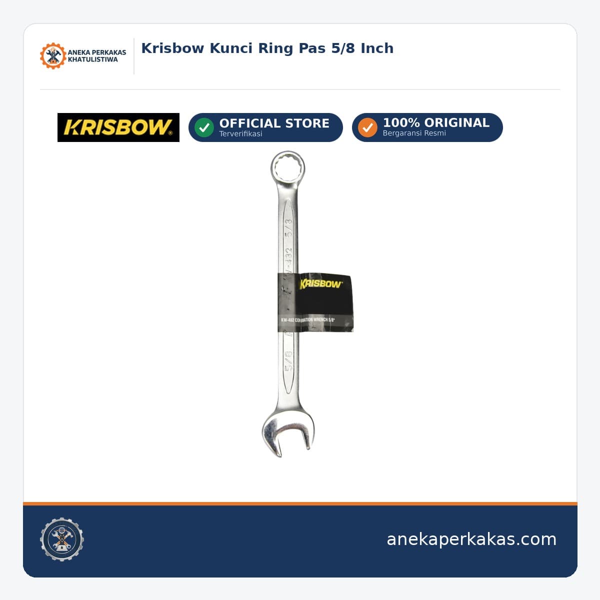 Krisbow Kunci Ring Pas 5/8 Inch