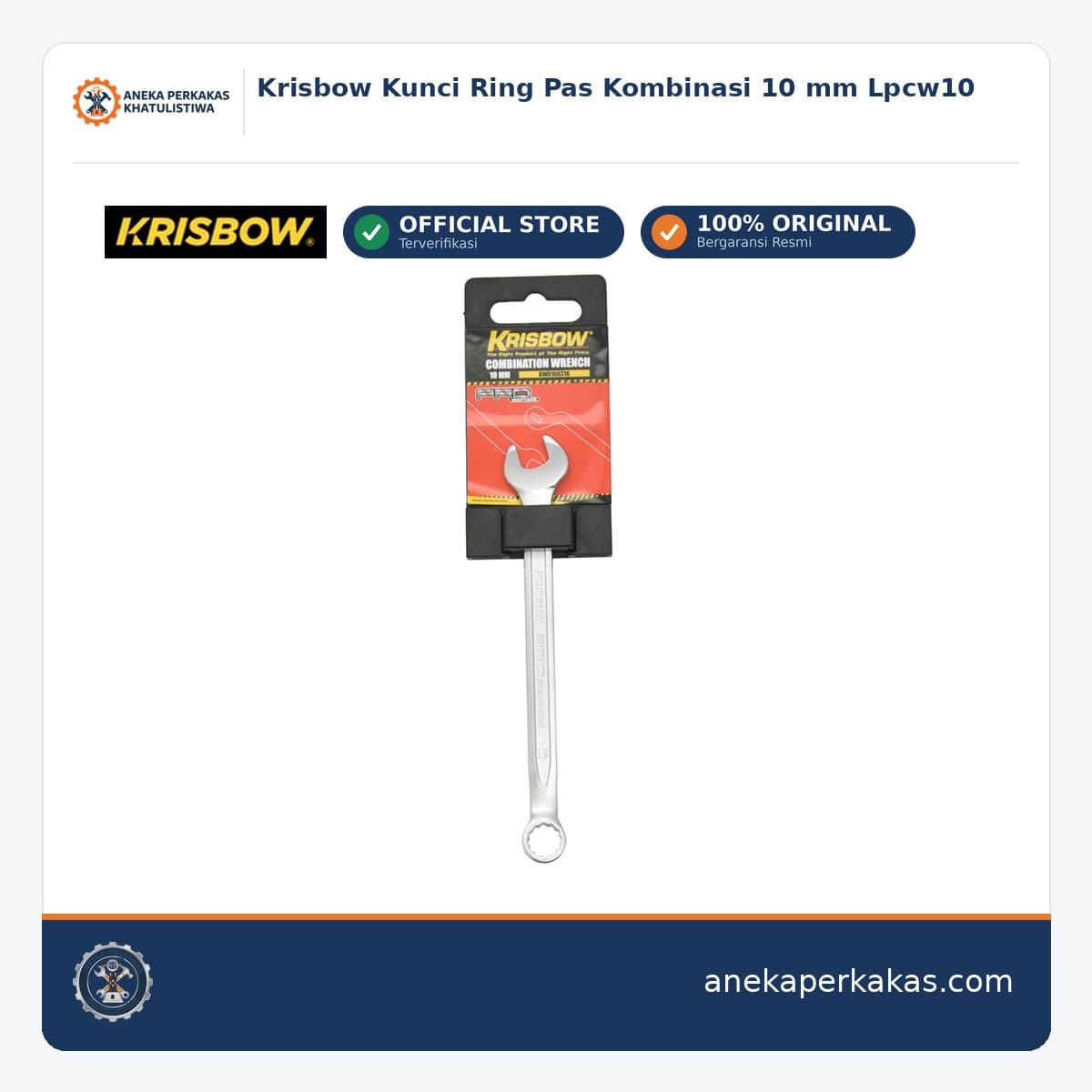 Krisbow Kunci Ring Pas Kombinasi 10 mm Lpcw10
