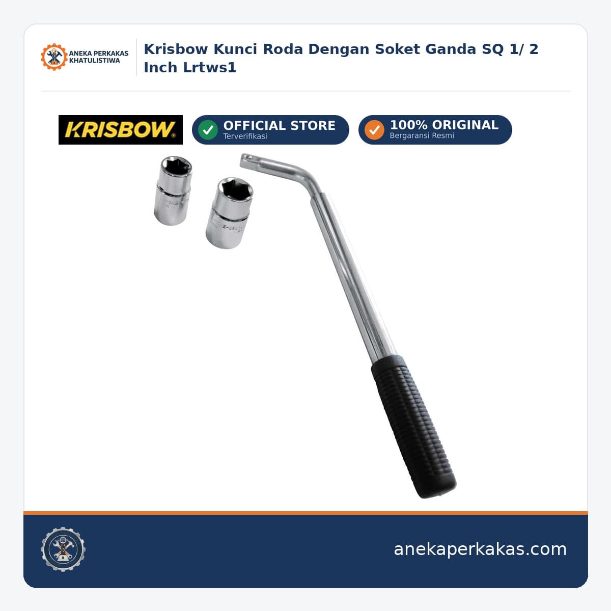 Krisbow Kunci Roda Dengan Soket Ganda SQ 1/ 2 Inch Lrtws1