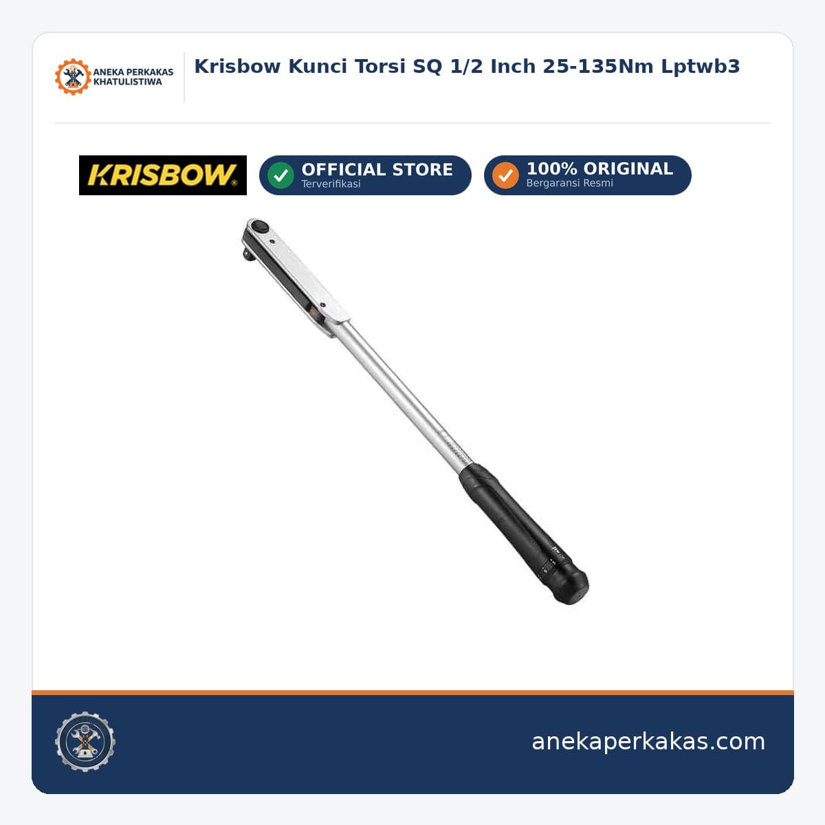 Krisbow Kunci Torsi SQ 1/2 Inch 25-135Nm Lptwb3