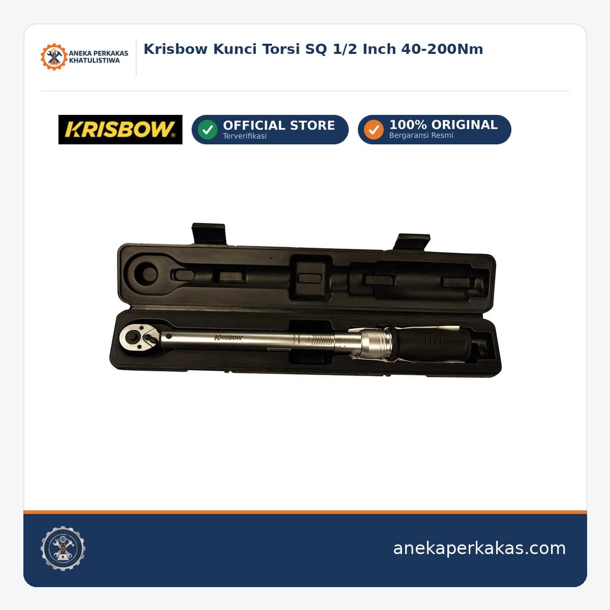Krisbow Kunci Torsi SQ 1/2 Inch 40-200Nm