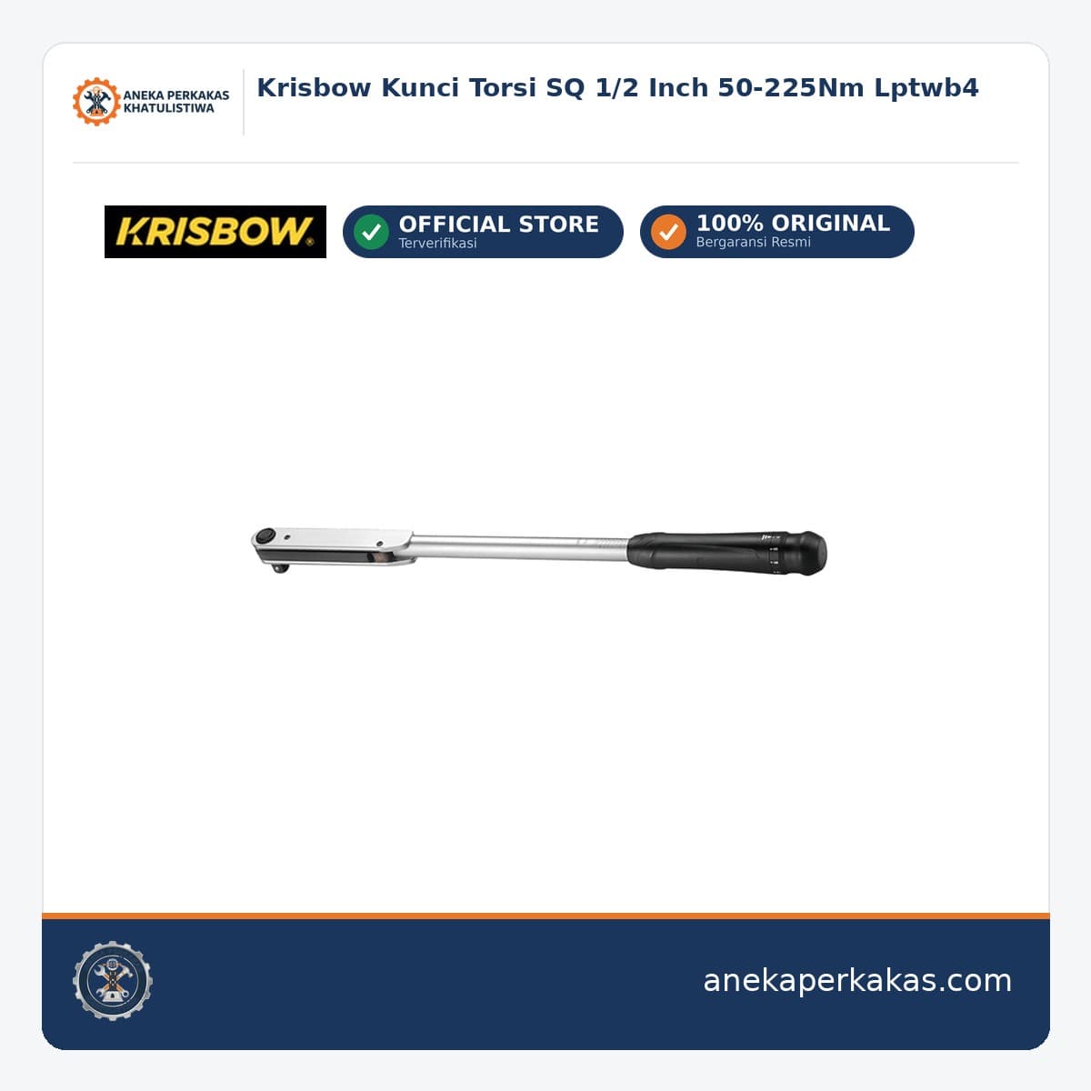 Krisbow Kunci Torsi SQ 1/2 Inch 50-225Nm Lptwb4
