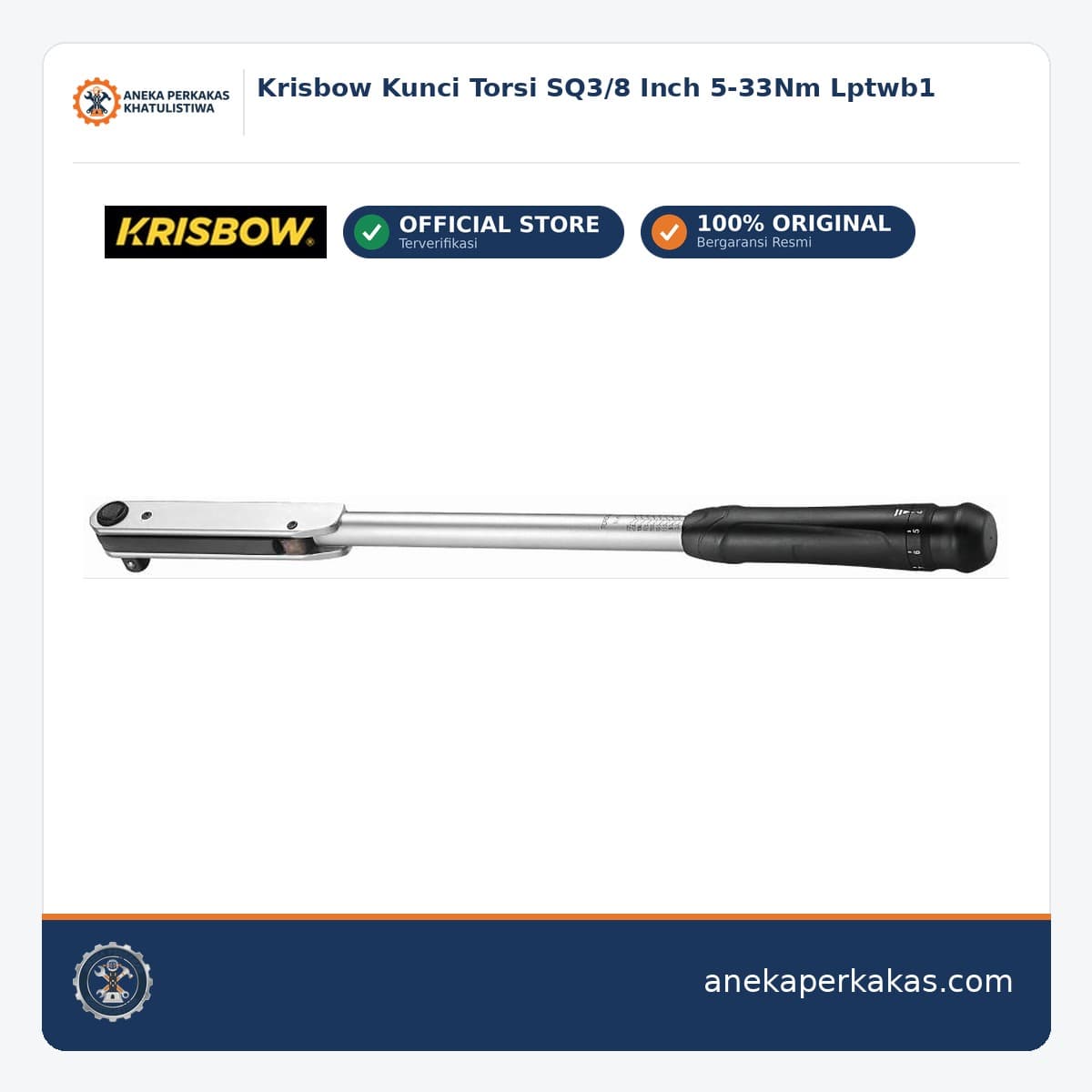 Krisbow Kunci Torsi SQ3/8 Inch 5-33Nm Lptwb1