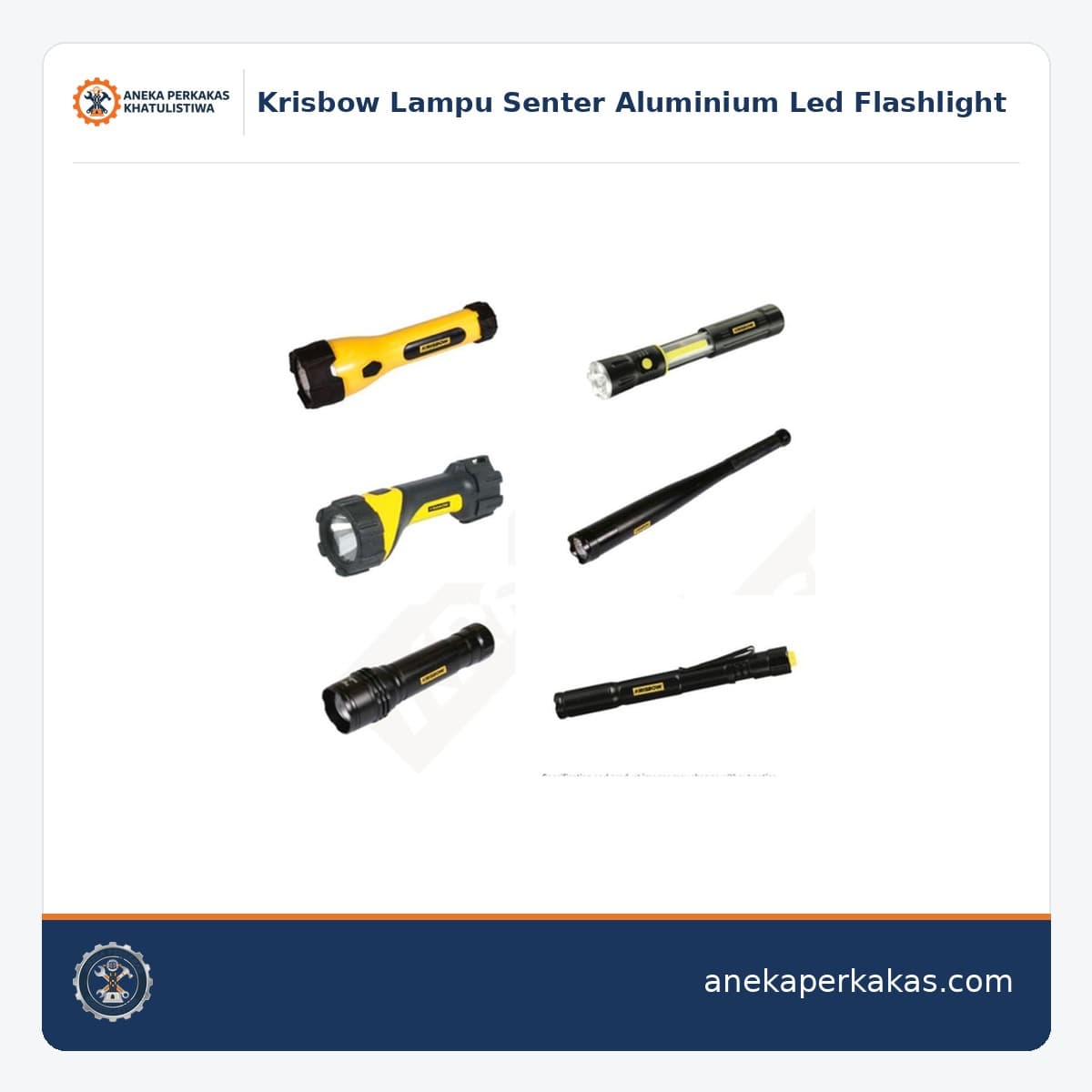 Krisbow Lampu Senter Aluminium Led Flashlight