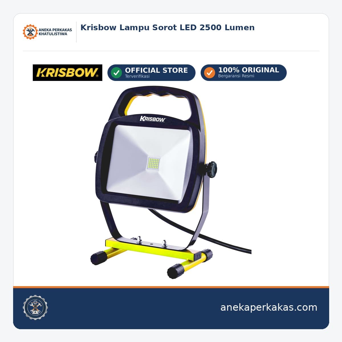 Krisbow Lampu Sorot LED 2500 Lumen