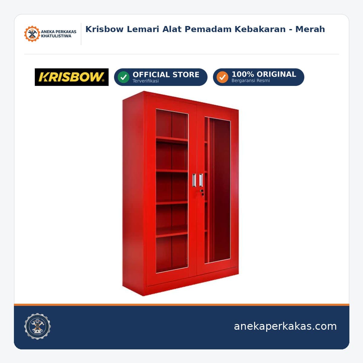 Krisbow Lemari Alat Pemadam Kebakaran - Merah