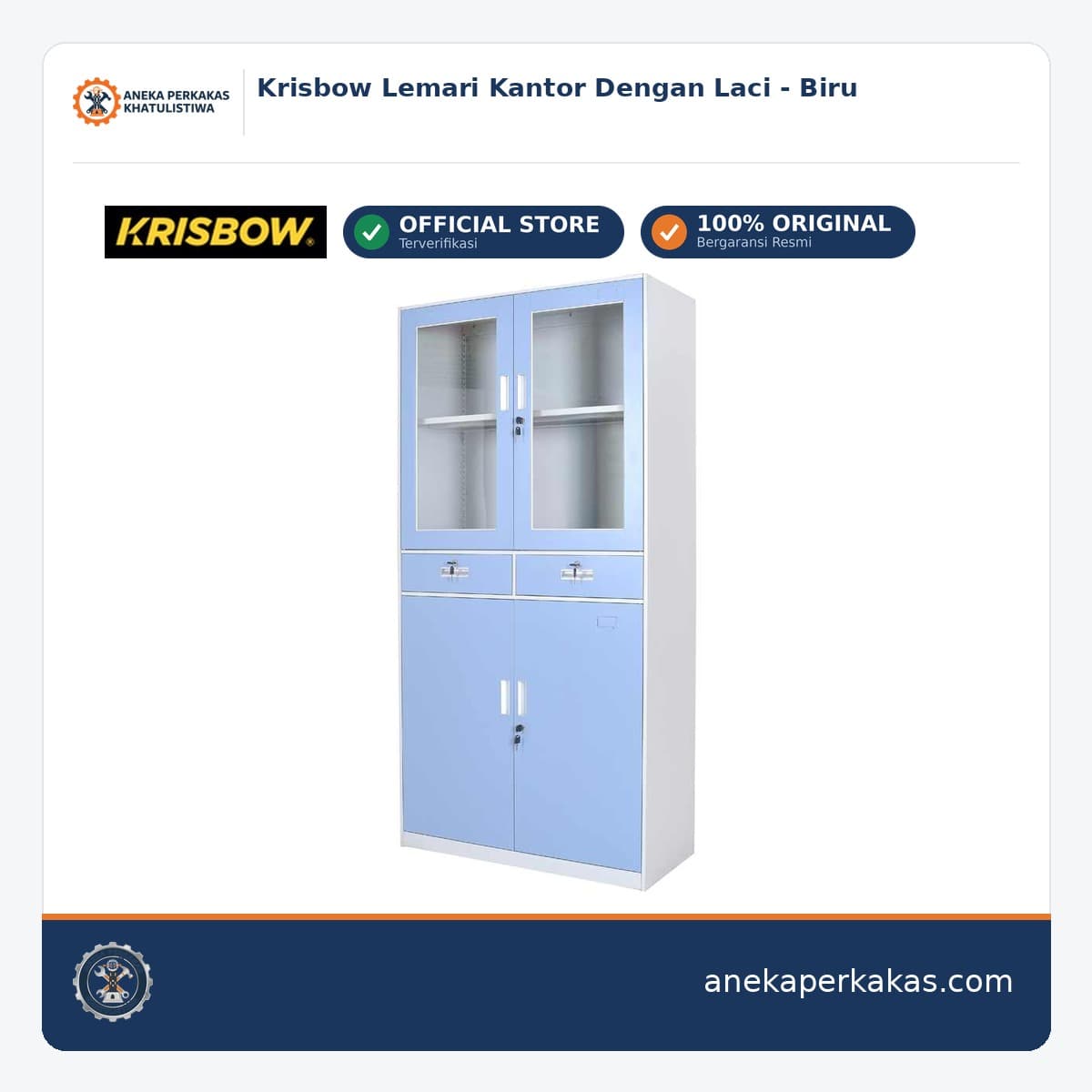 Krisbow Lemari Kantor Dengan Laci - Biru