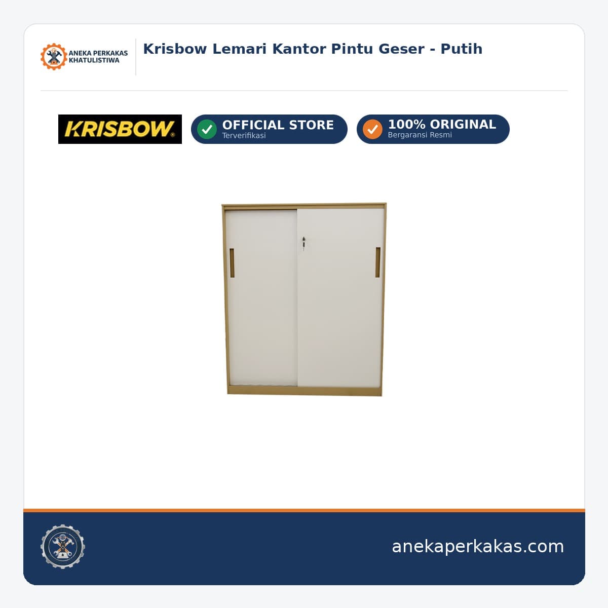Krisbow Lemari Kantor Pintu Geser - Putih
