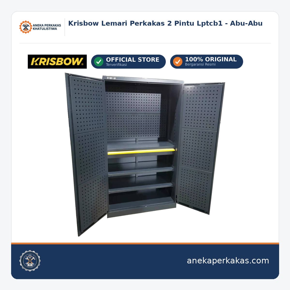 Krisbow Lemari Perkakas 2 Pintu Lptcb1 - Abu-Abu