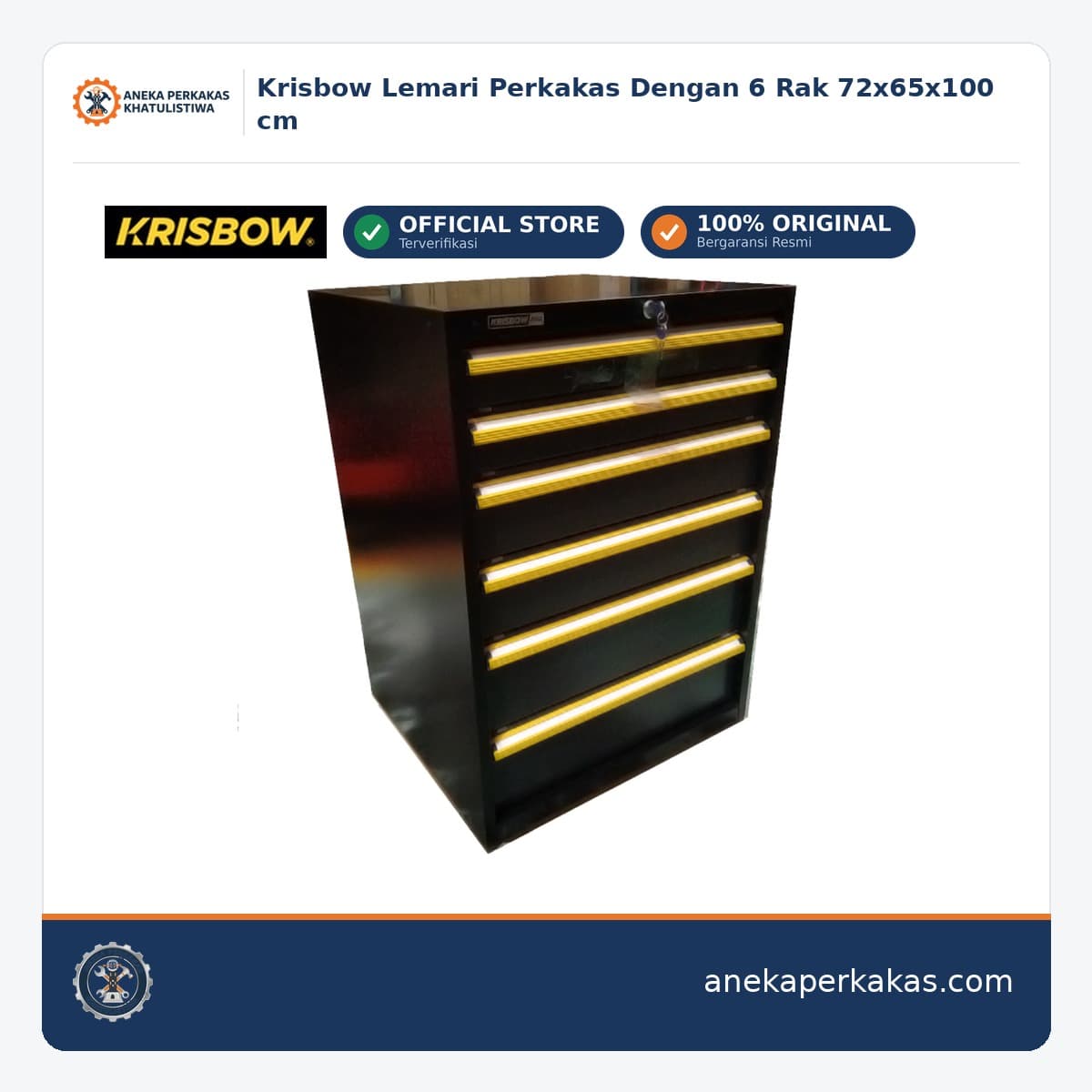 Krisbow Lemari Perkakas Dengan 6 Rak 72x65x100 cm