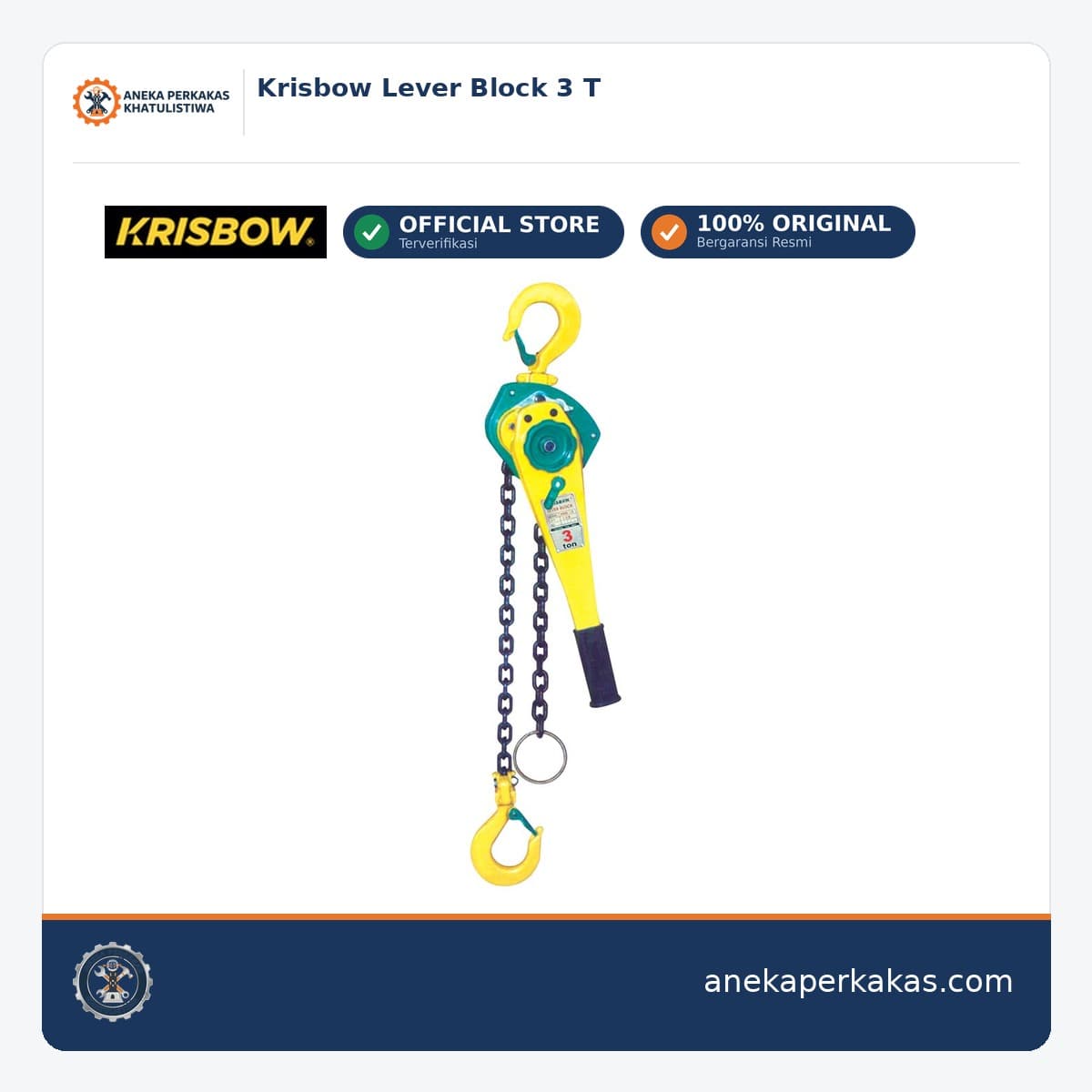 Krisbow Lever Block 3 T