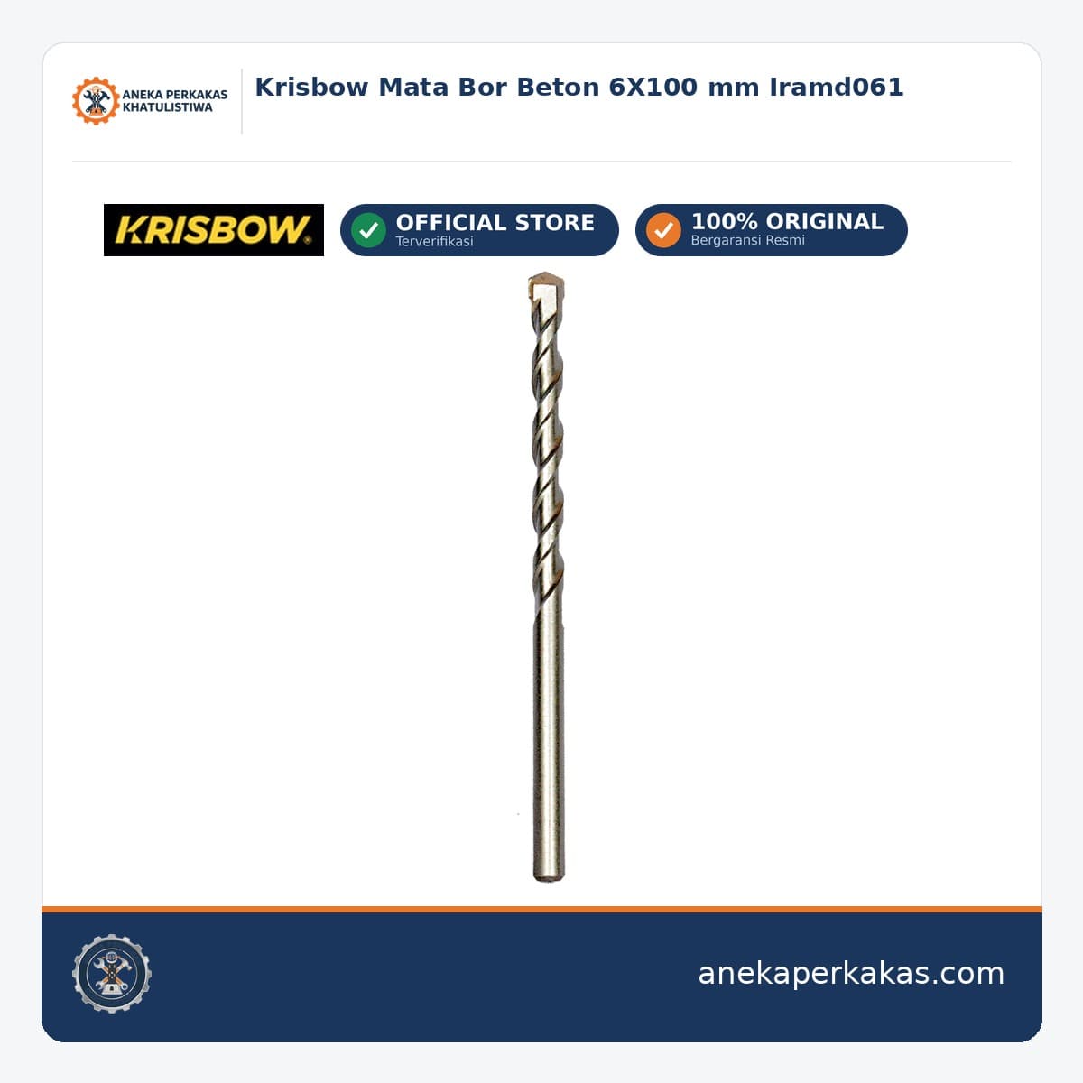 Krisbow Mata Bor Beton 6X100 mm Iramd061