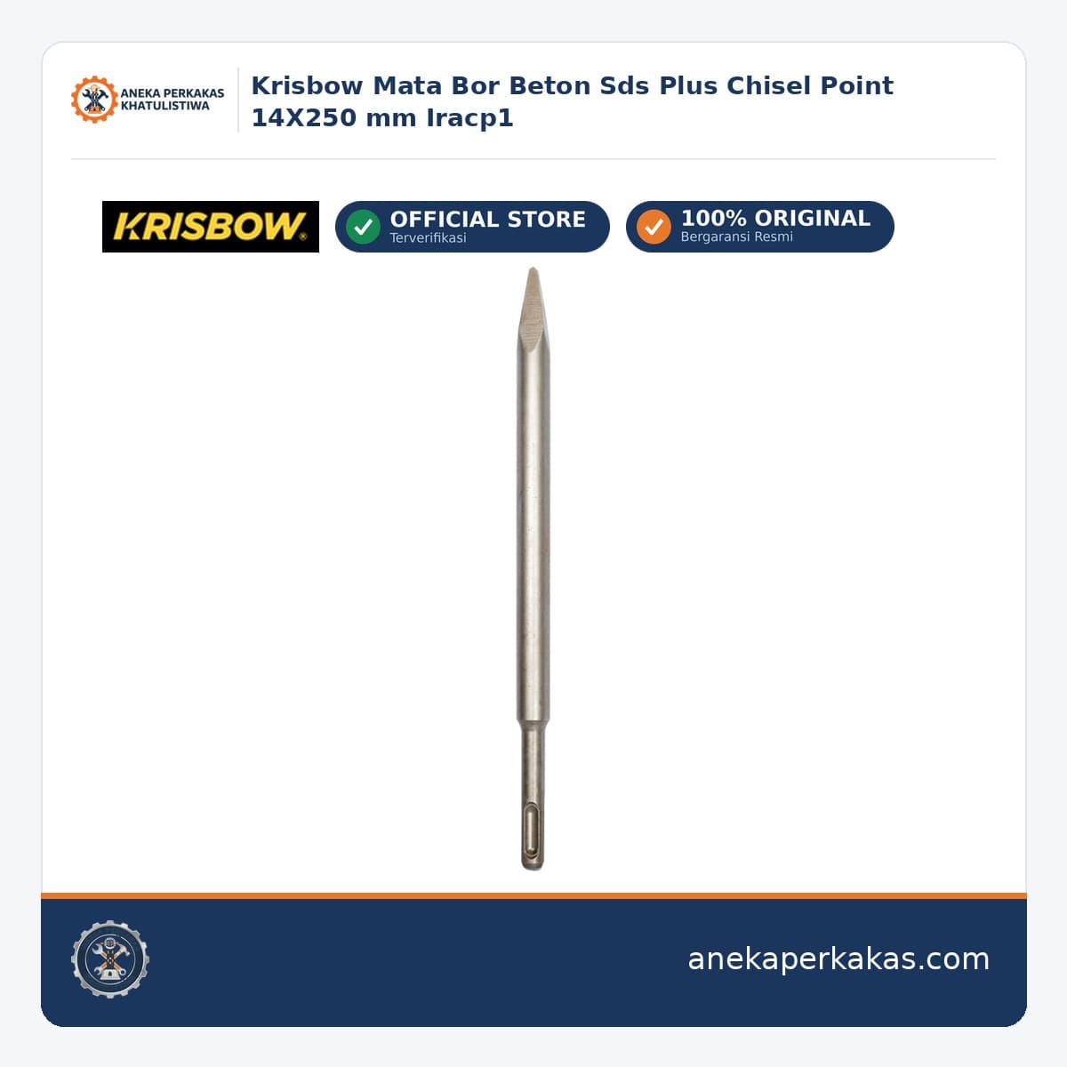 Krisbow Mata Bor Beton Sds Plus Chisel Point 14X250 mm Iracp1