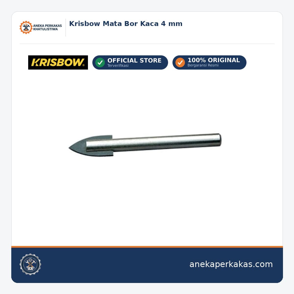 Krisbow Mata Bor Kaca 4 mm