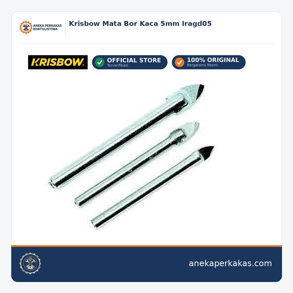 Krisbow Mata Bor Kaca 5mm Iragd05