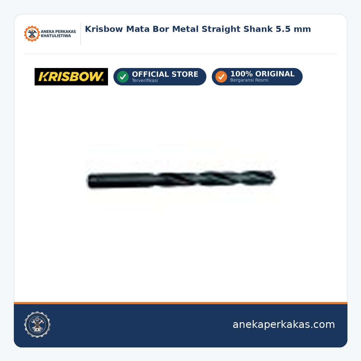Krisbow Mata Bor Metal Straight Shank 5.5 mm