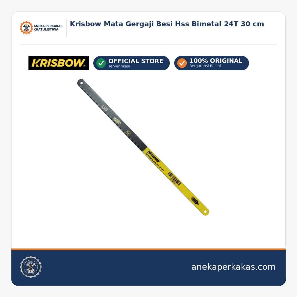 Krisbow Mata Gergaji Besi Hss Bimetal 24T 30 cm