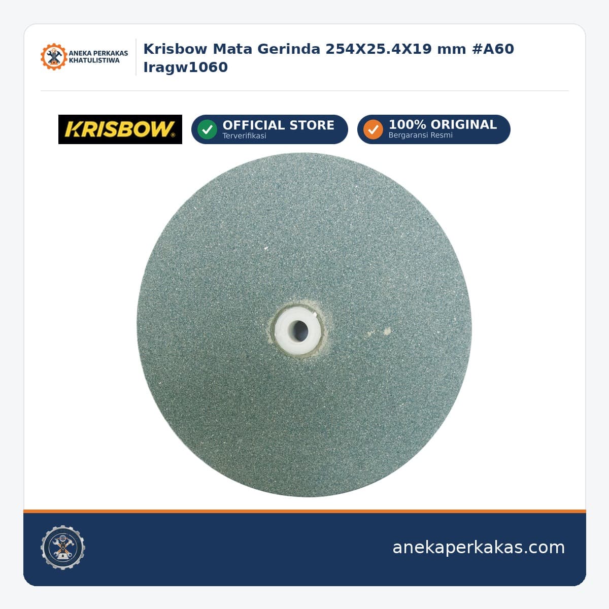 Krisbow Mata Gerinda 254X25.4X19 mm #A60 Iragw1060