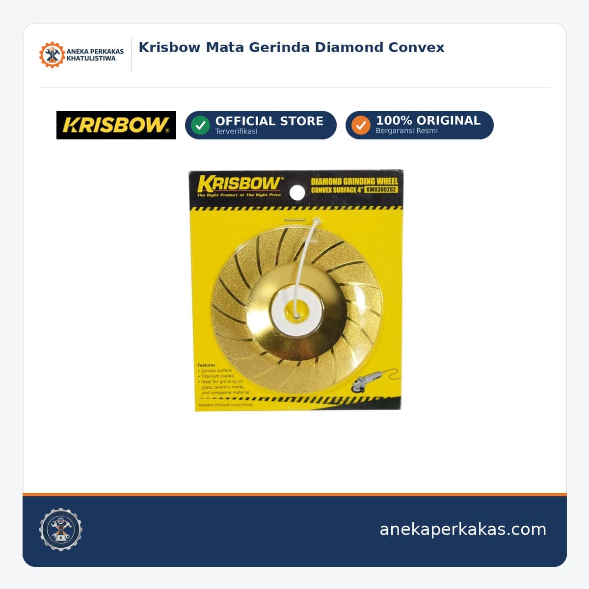 Krisbow Mata Gerinda Diamond Convex