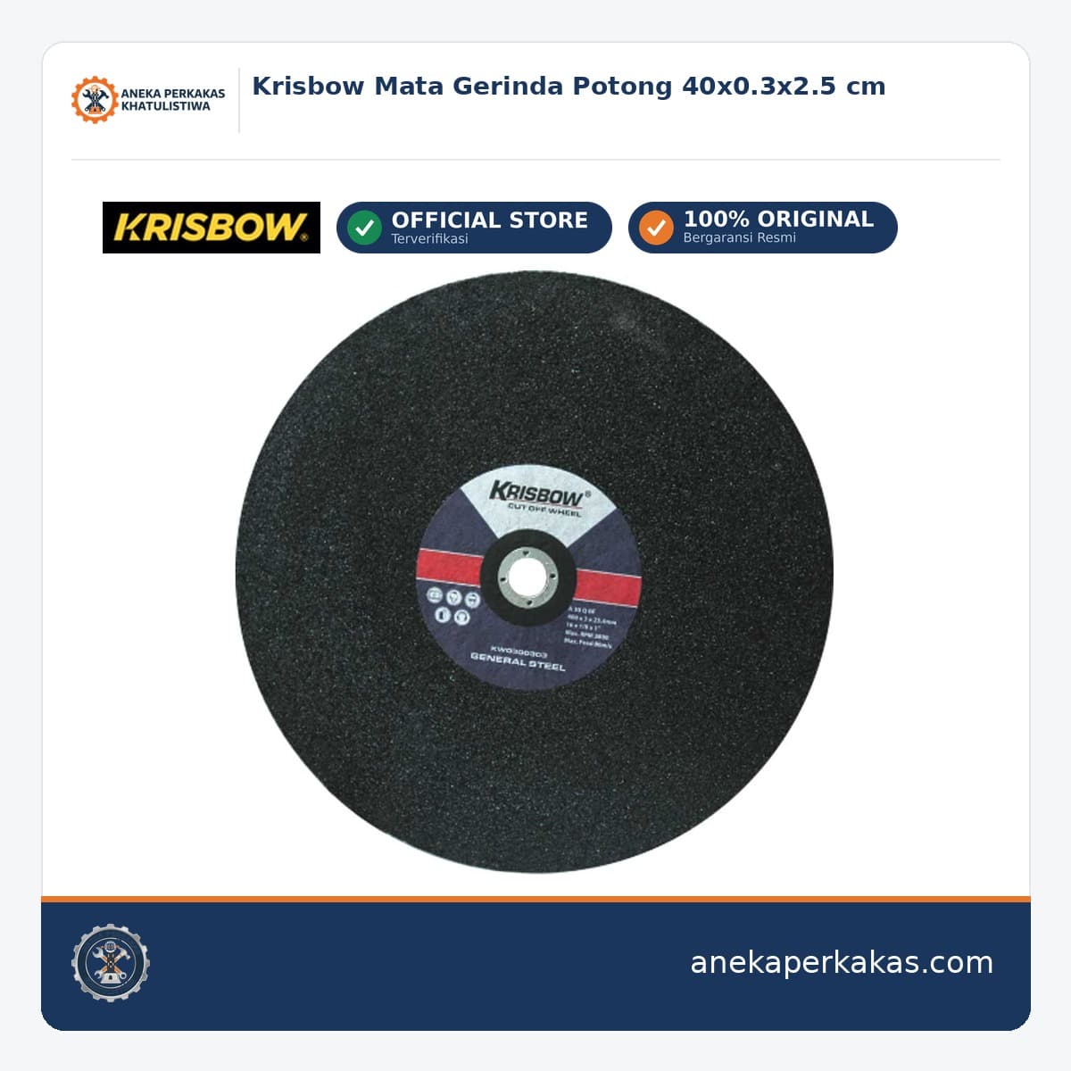 Krisbow Mata Gerinda Potong 40x0.3x2.5 cm