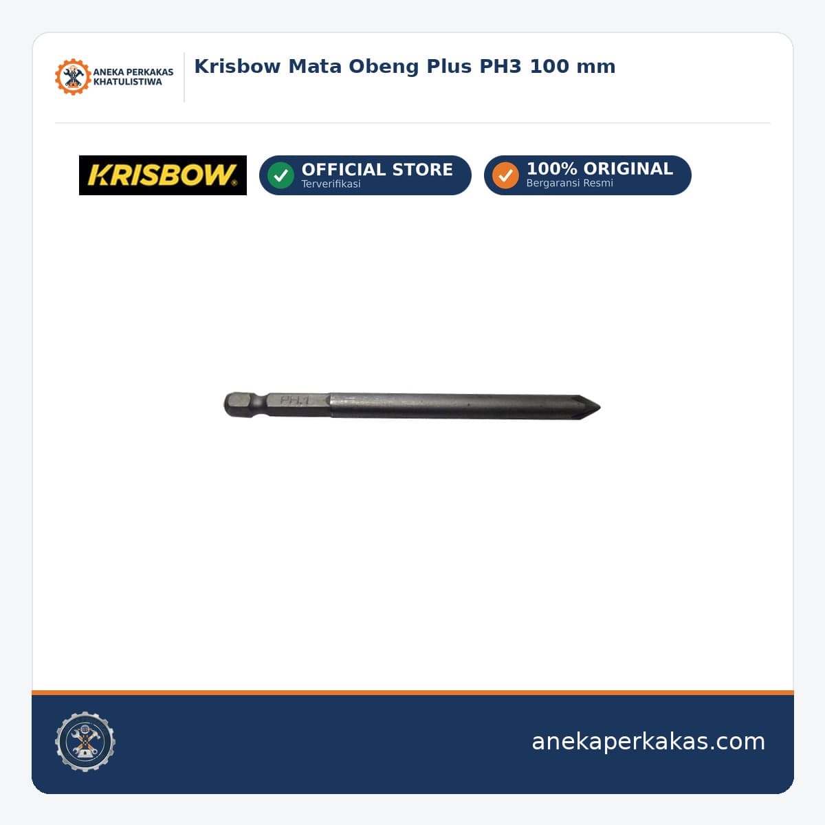 Krisbow Mata Obeng Plus PH3 100 mm
