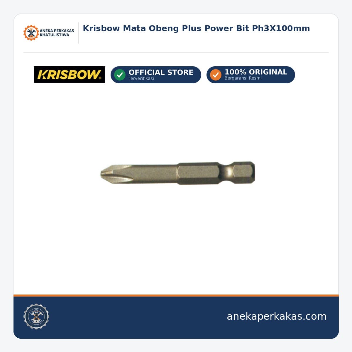 Krisbow Mata Obeng Plus Power Bit Ph3X100mm