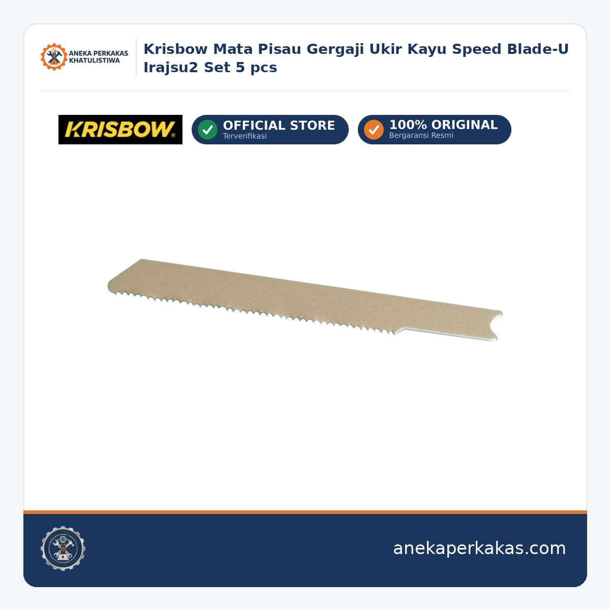 Krisbow Mata Pisau Gergaji Ukir Kayu Speed Blade-U Irajsu2 Set 5 pcs
