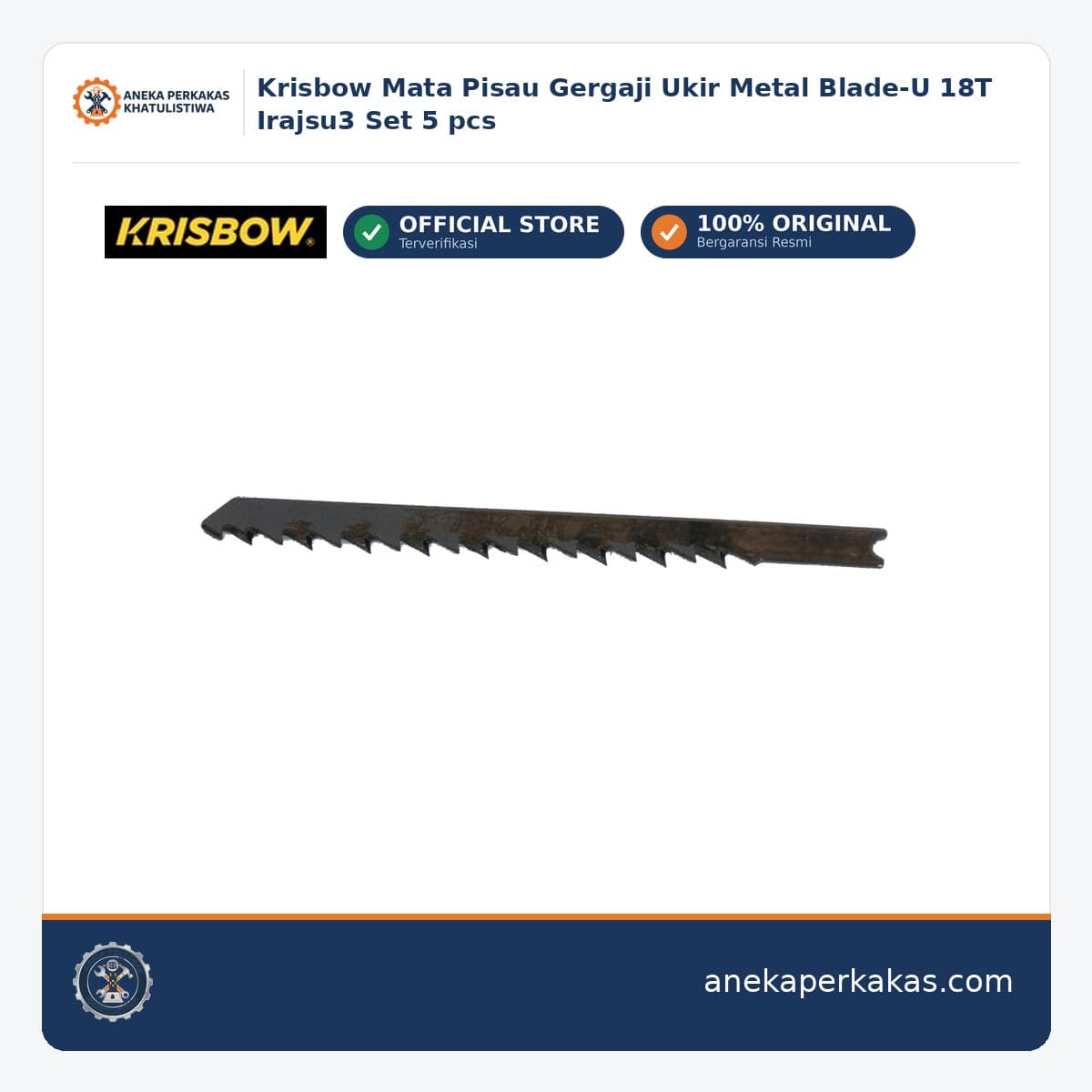 Krisbow Mata Pisau Gergaji Ukir Metal Blade-U 18T Irajsu3 Set 5 pcs