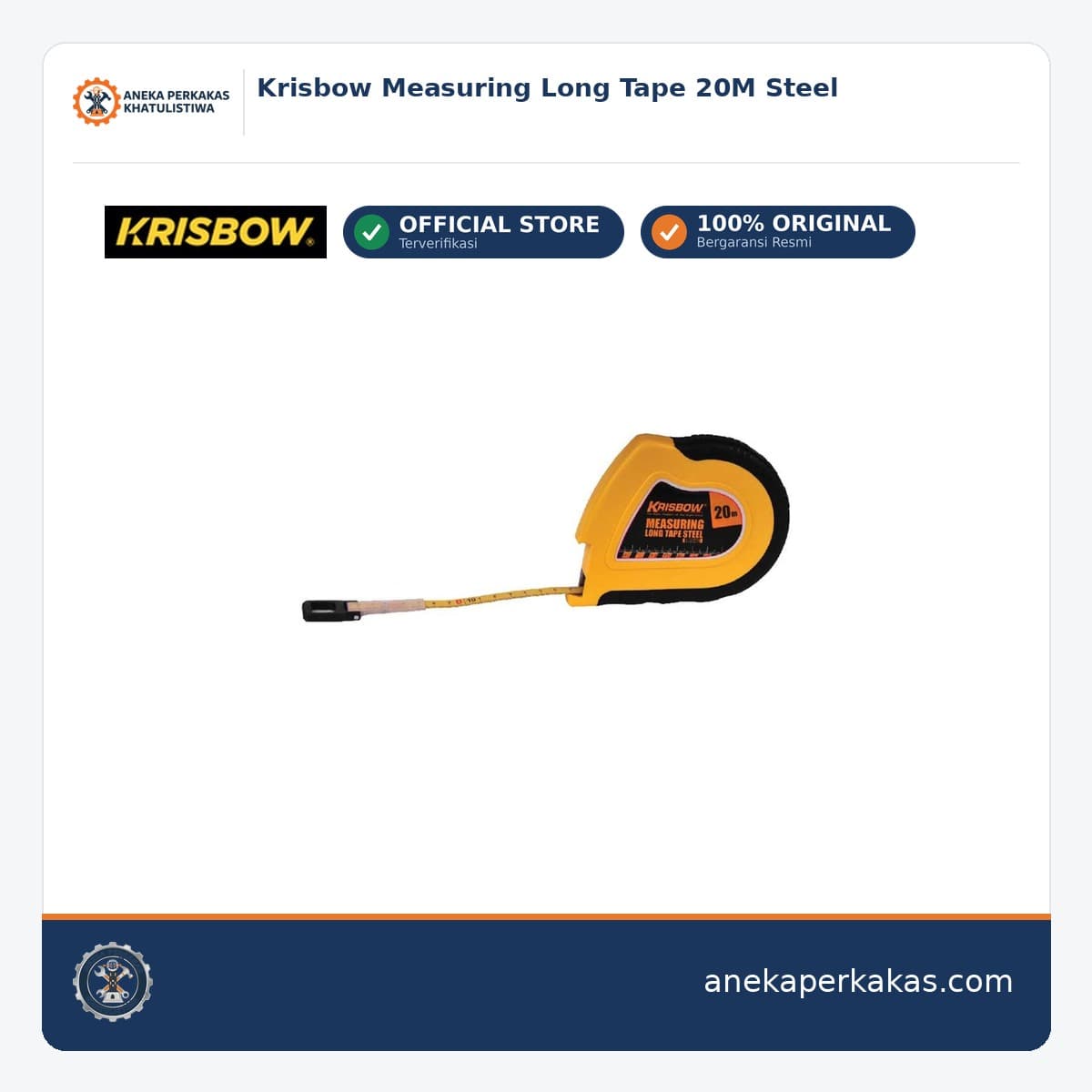 Krisbow Measuring Long Tape 20M Steel