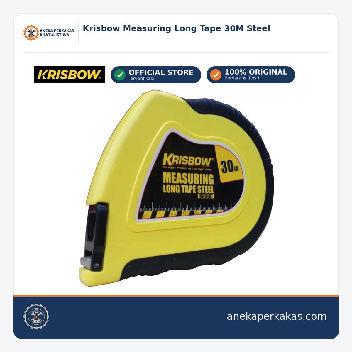 Krisbow Measuring Long Tape 30M Steel