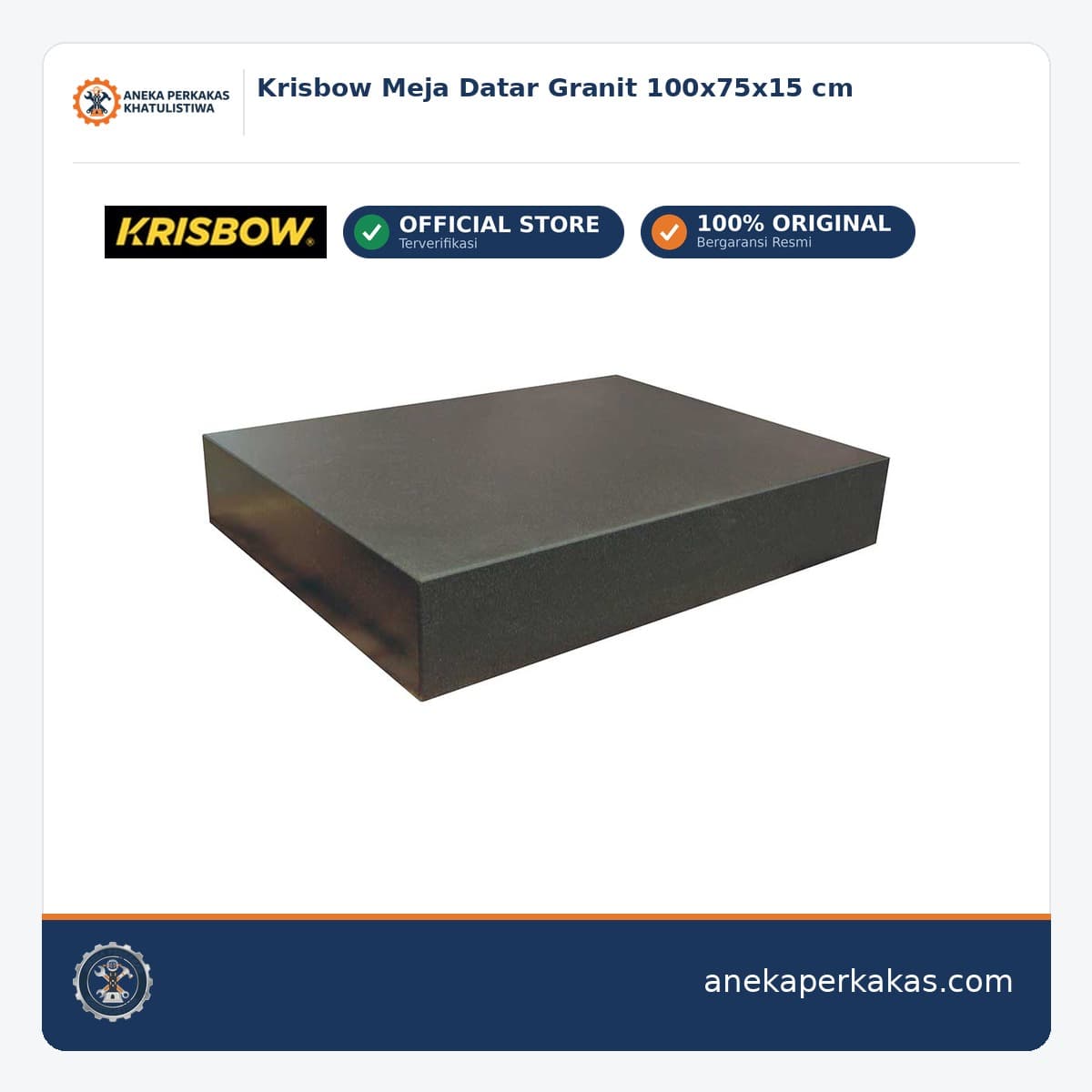 Krisbow Meja Datar Granit 100x75x15 cm