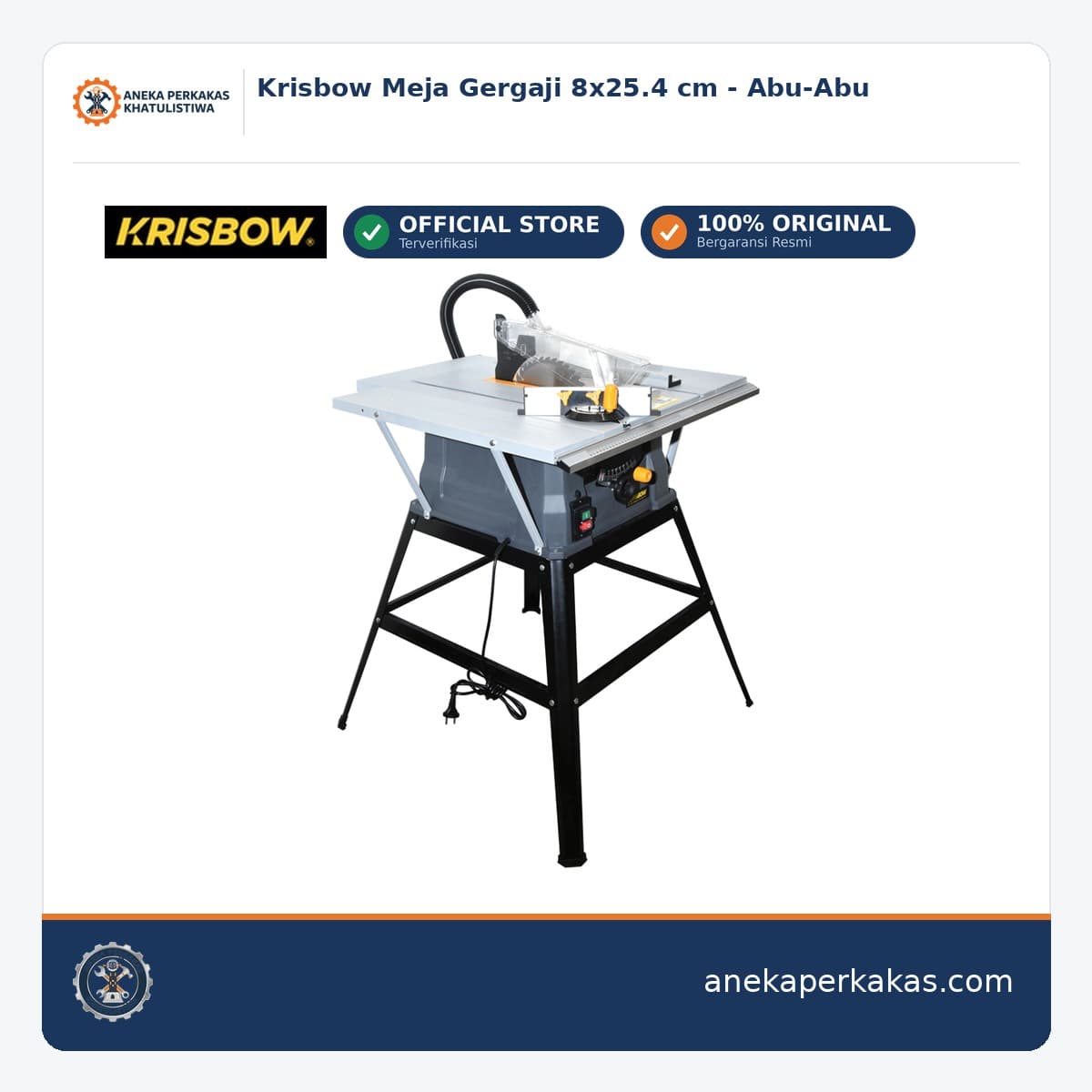 Krisbow Meja Gergaji 8x25.4 cm - Abu-Abu