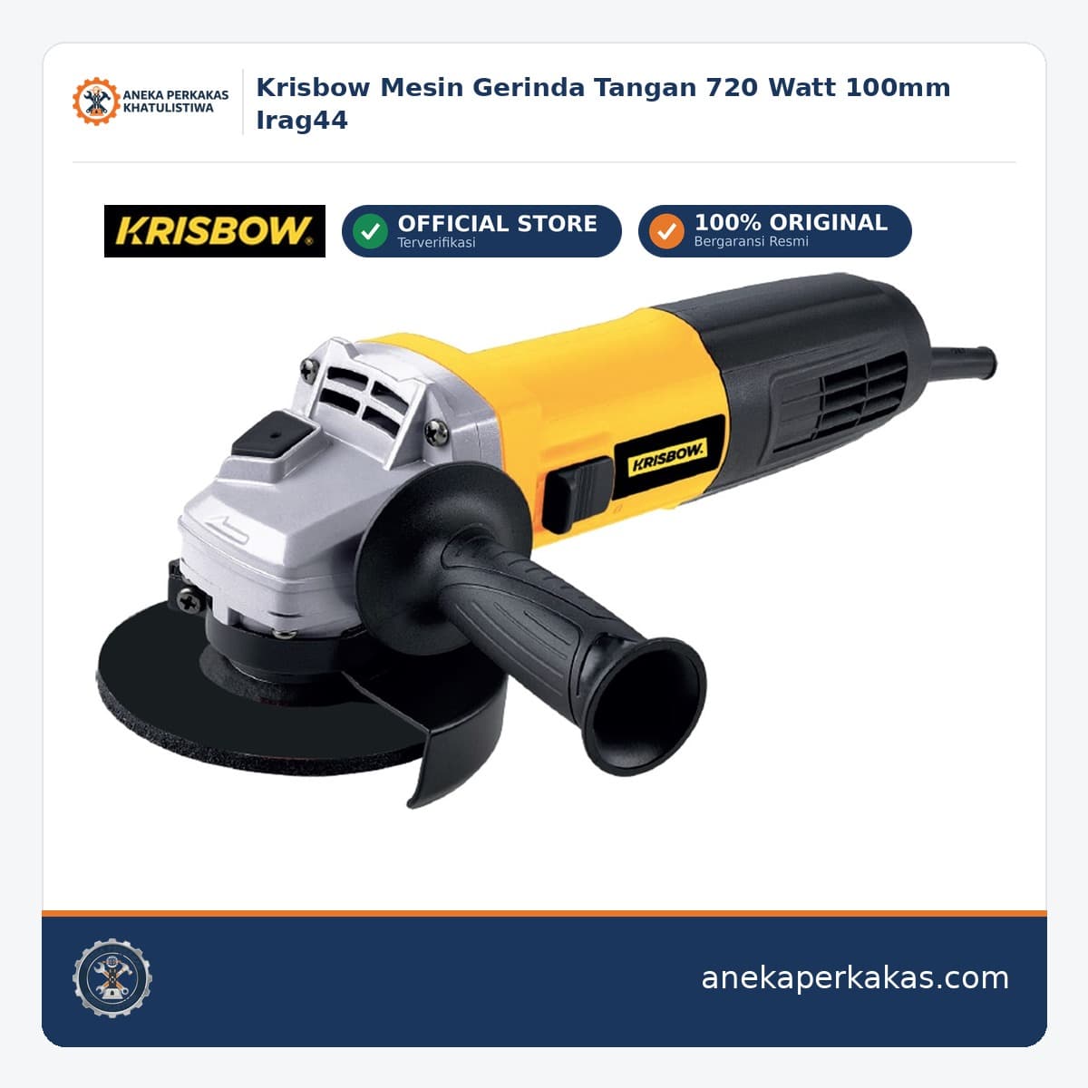 Krisbow Mesin Gerinda Tangan 720 Watt 100mm Irag44