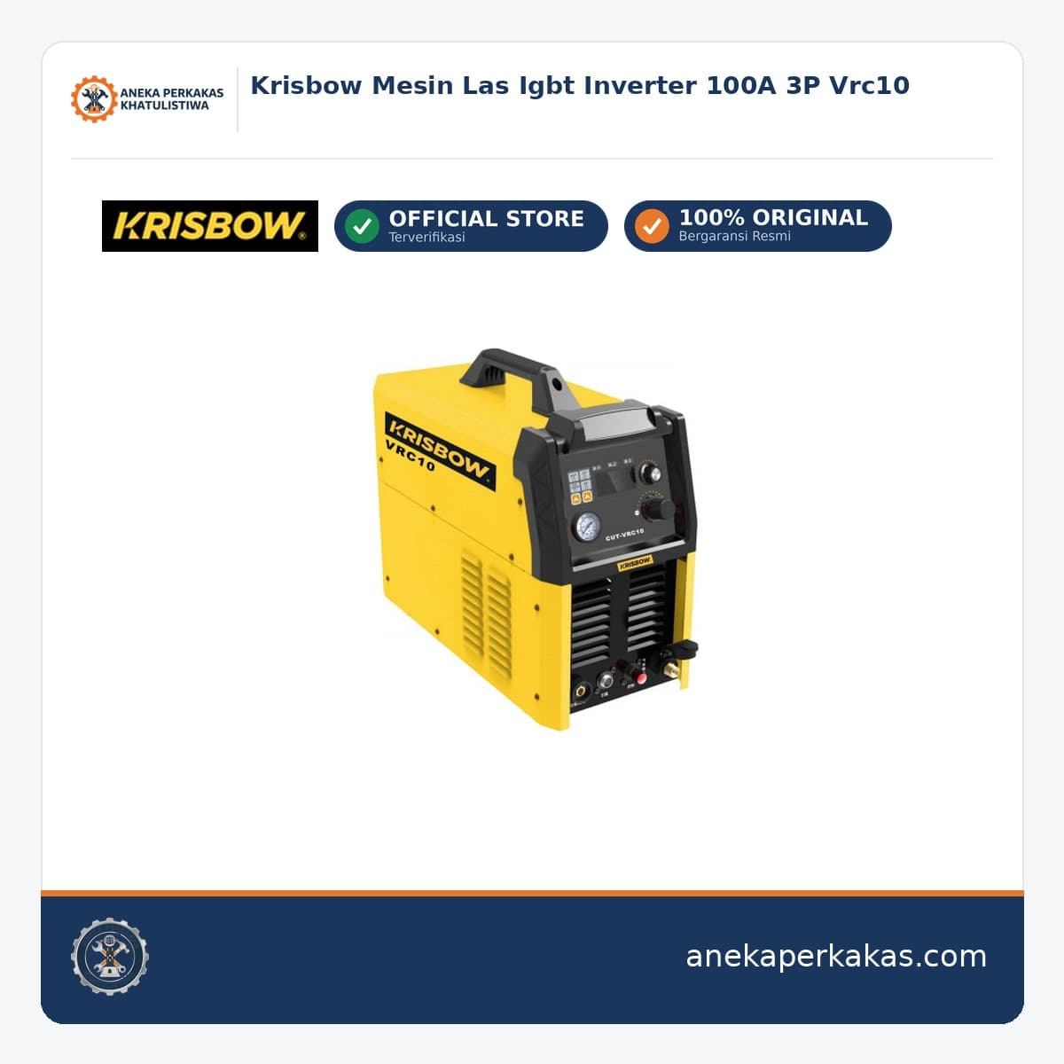 Krisbow Mesin Las Igbt Inverter 100A 3P Vrc10
