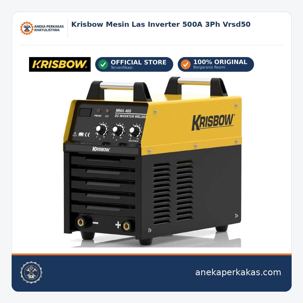 Krisbow Mesin Las Inverter 500A 3Ph Vrsd50
