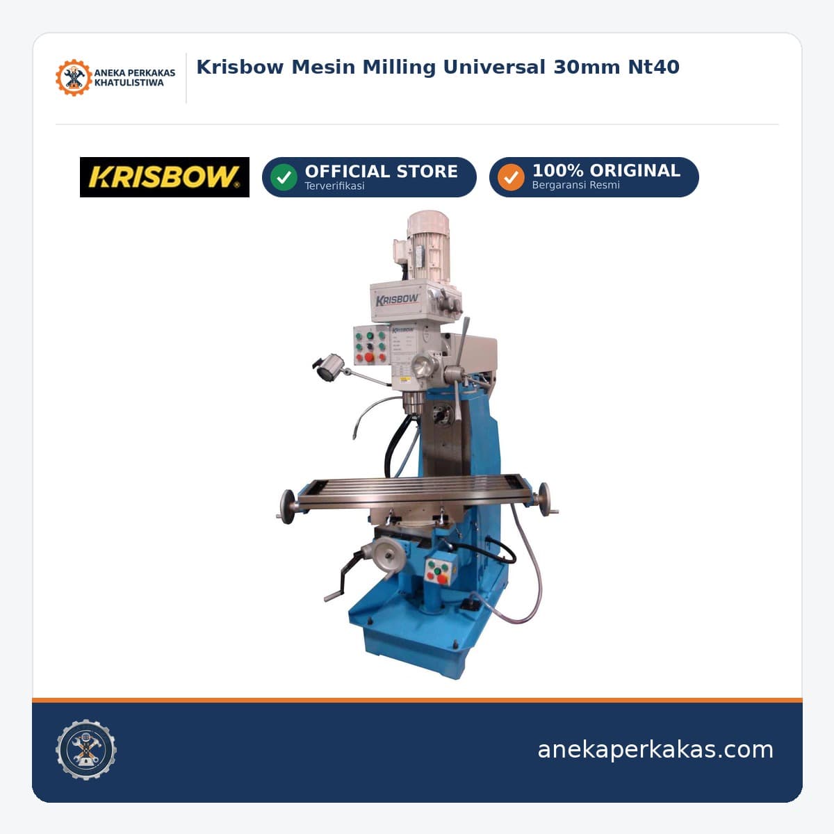 Krisbow Mesin Milling Universal 30mm Nt40