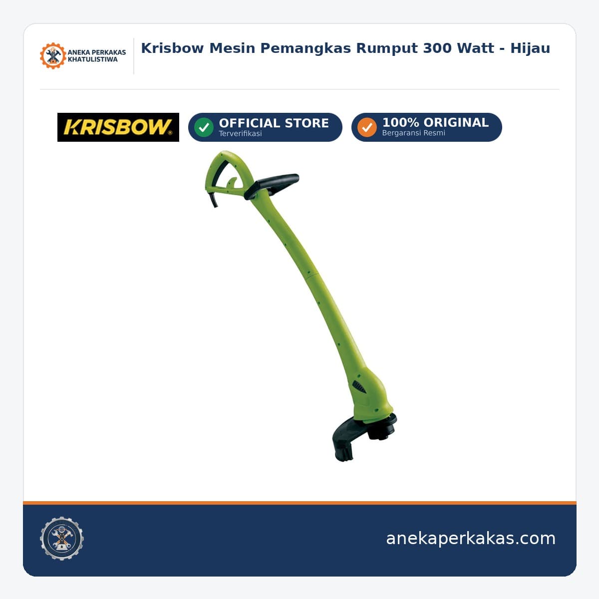 Krisbow Mesin Pemangkas Rumput 300 Watt - Hijau