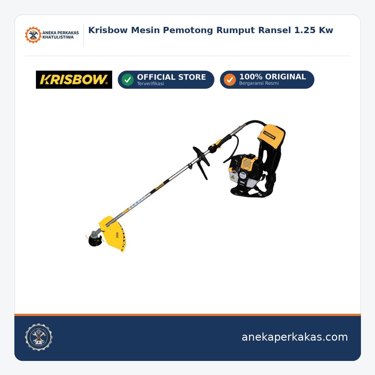 Krisbow Mesin Pemotong Rumput Ransel 1.25 Kw