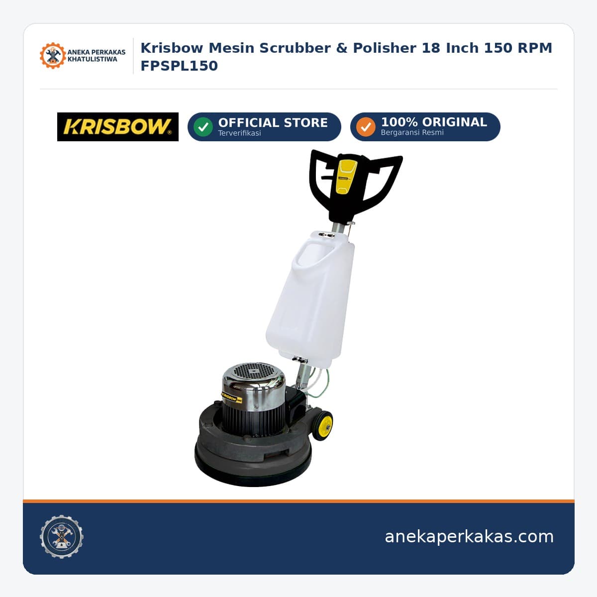 Krisbow Mesin Scrubber & Polisher 18 Inch 150 RPM FPSPL150