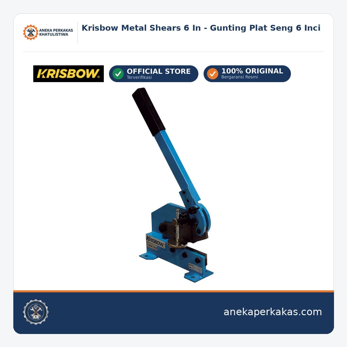 Krisbow Metal Shears 6 In - Gunting Plat Seng 6 Inci