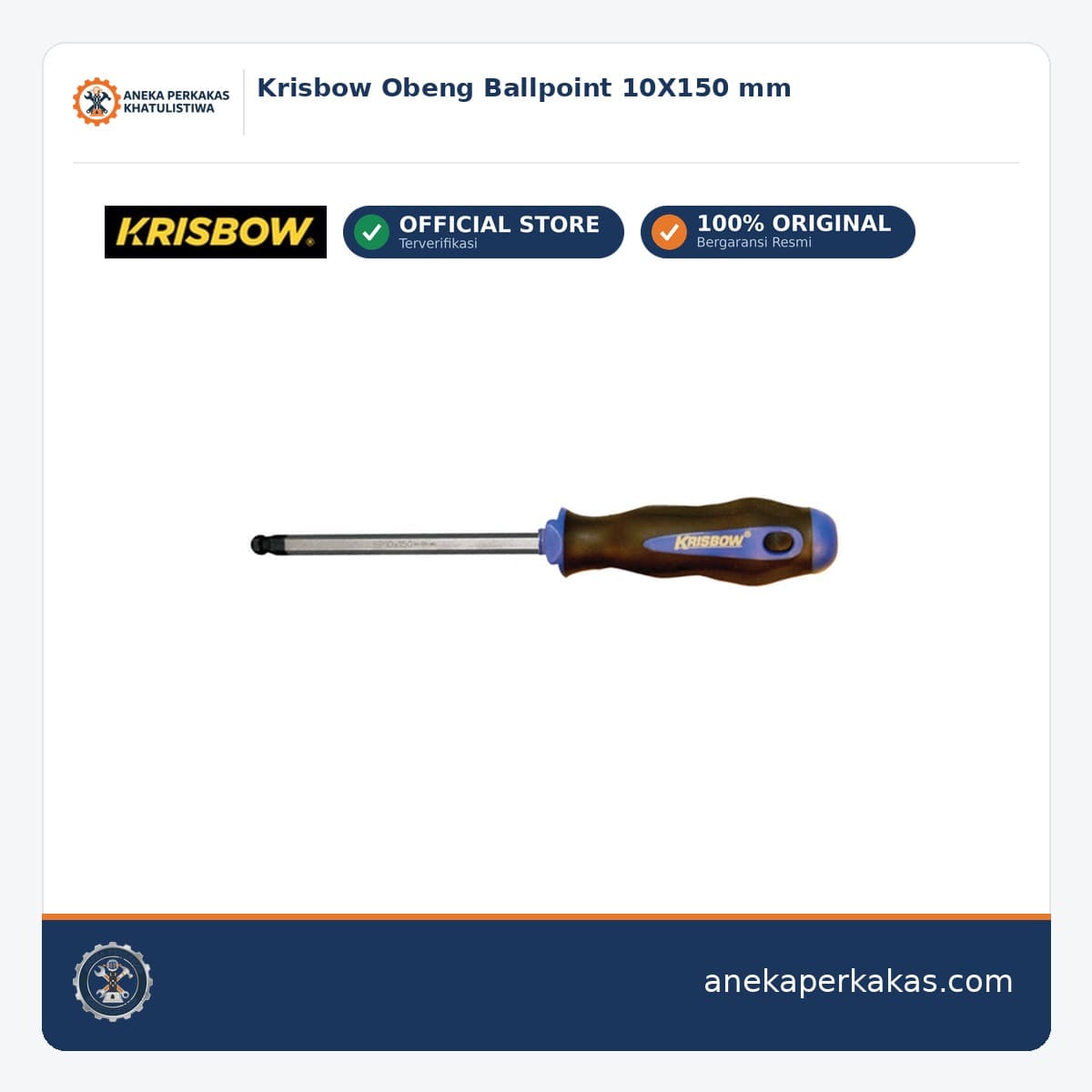 Krisbow Obeng Ballpoint 10X150 mm