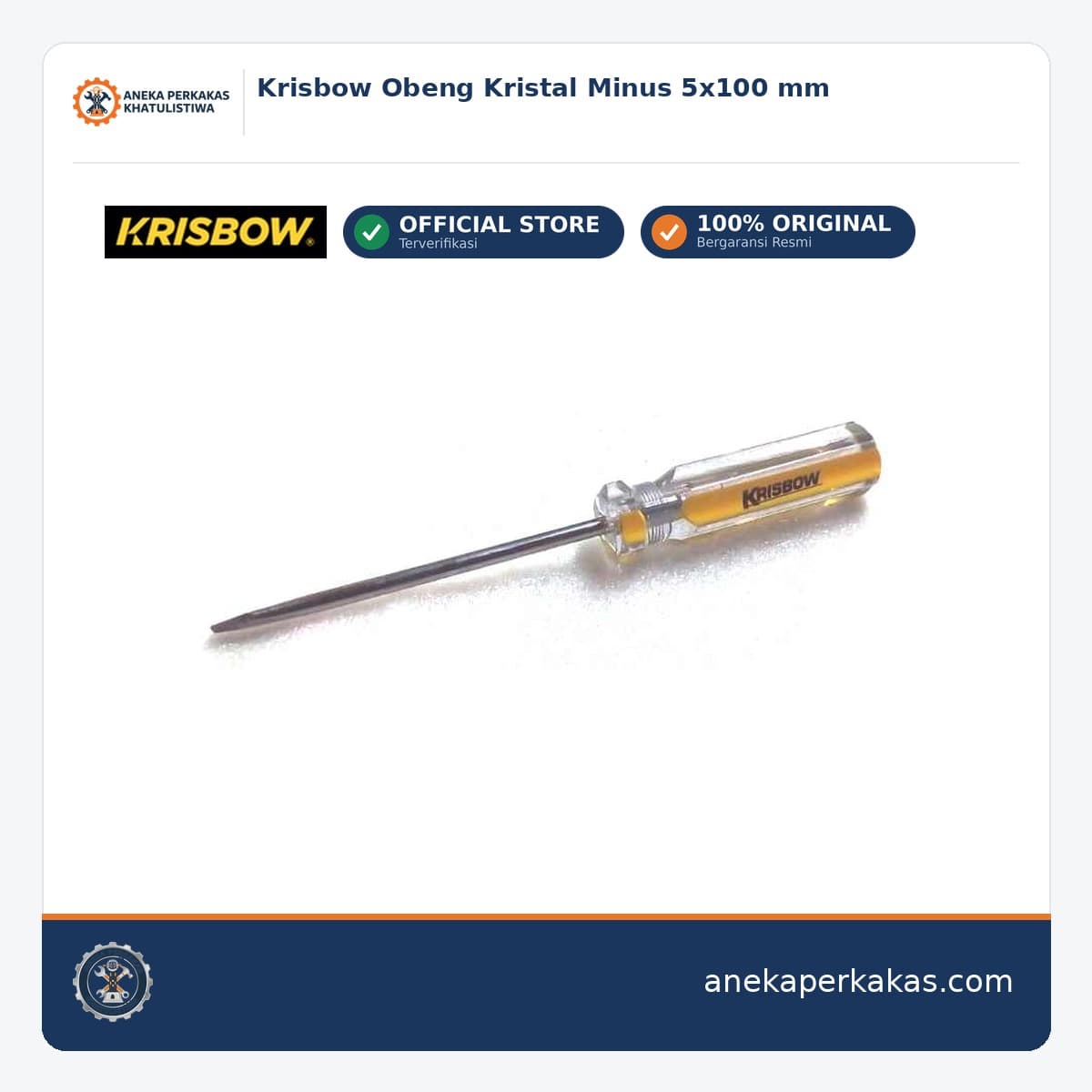 Krisbow Obeng Kristal Minus 5x100 mm