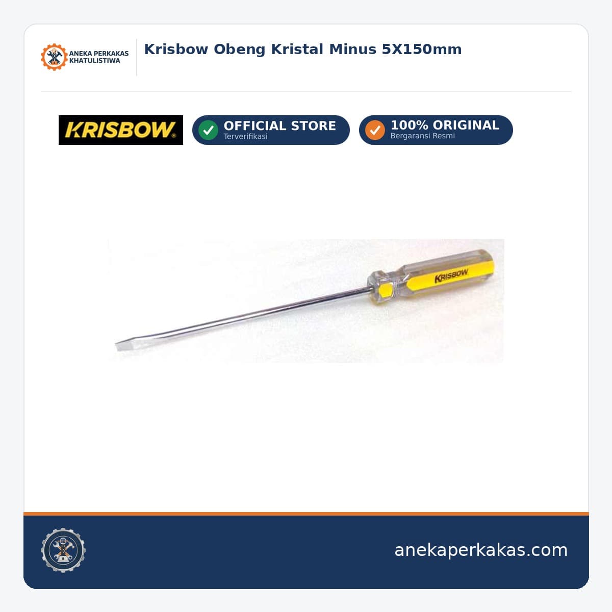Krisbow Obeng Kristal Minus 5X150mm