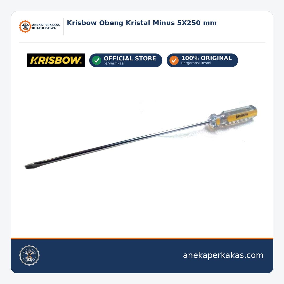 Krisbow Obeng Kristal Minus 5X250 mm