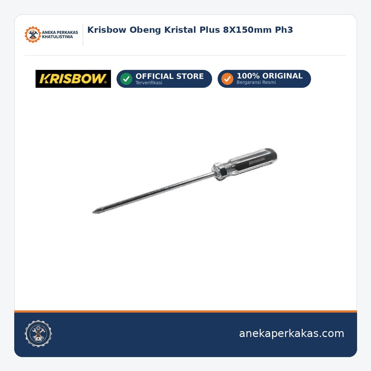 Krisbow Obeng Kristal Plus 8X150mm Ph3
