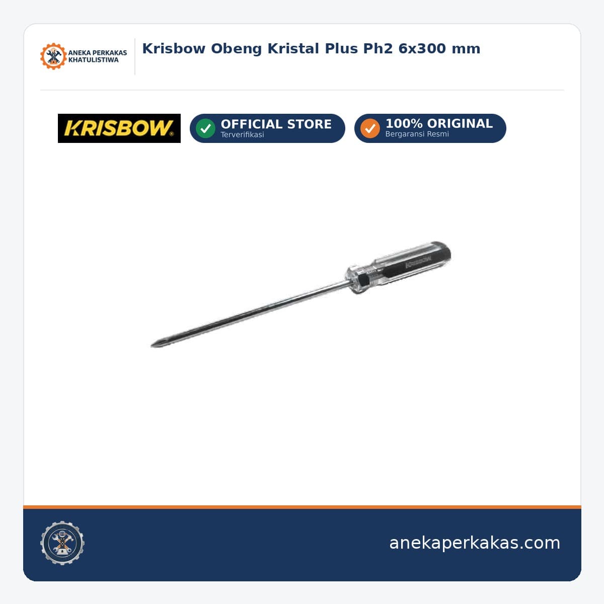 Krisbow Obeng Kristal Plus Ph2 6x300 mm