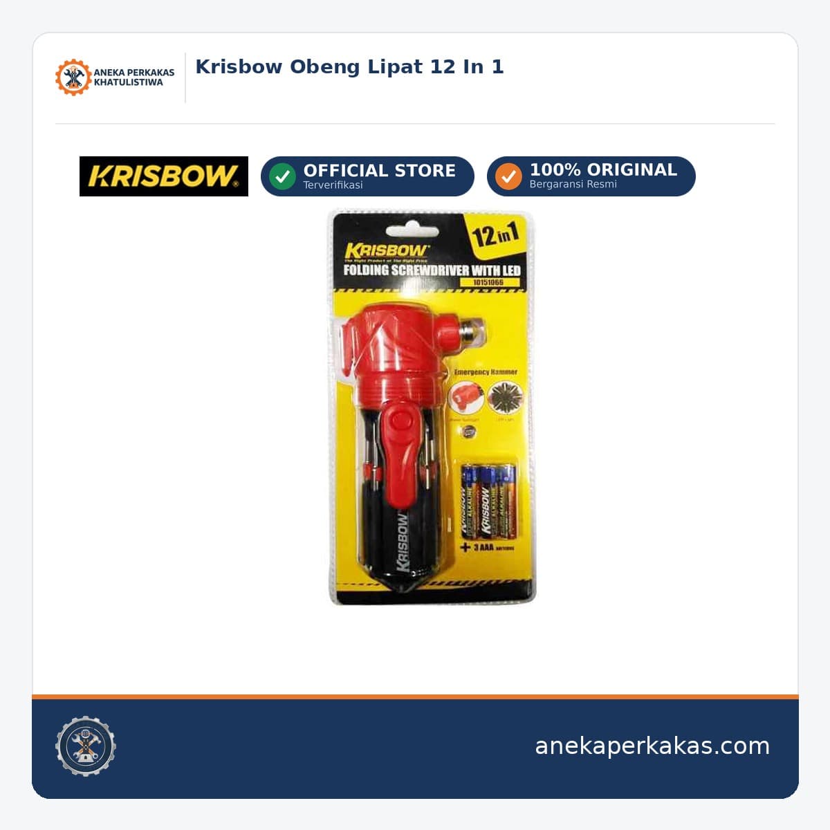 Krisbow Obeng Lipat 12 In 1